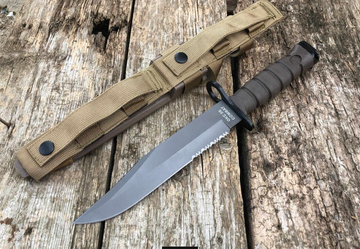 Ніж тактичний OKC 3S Bayonet Combat, багнет ніж класичний із серрейтором М16